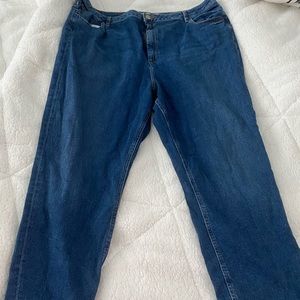 ASOS straight leg jeans in blue denim wash